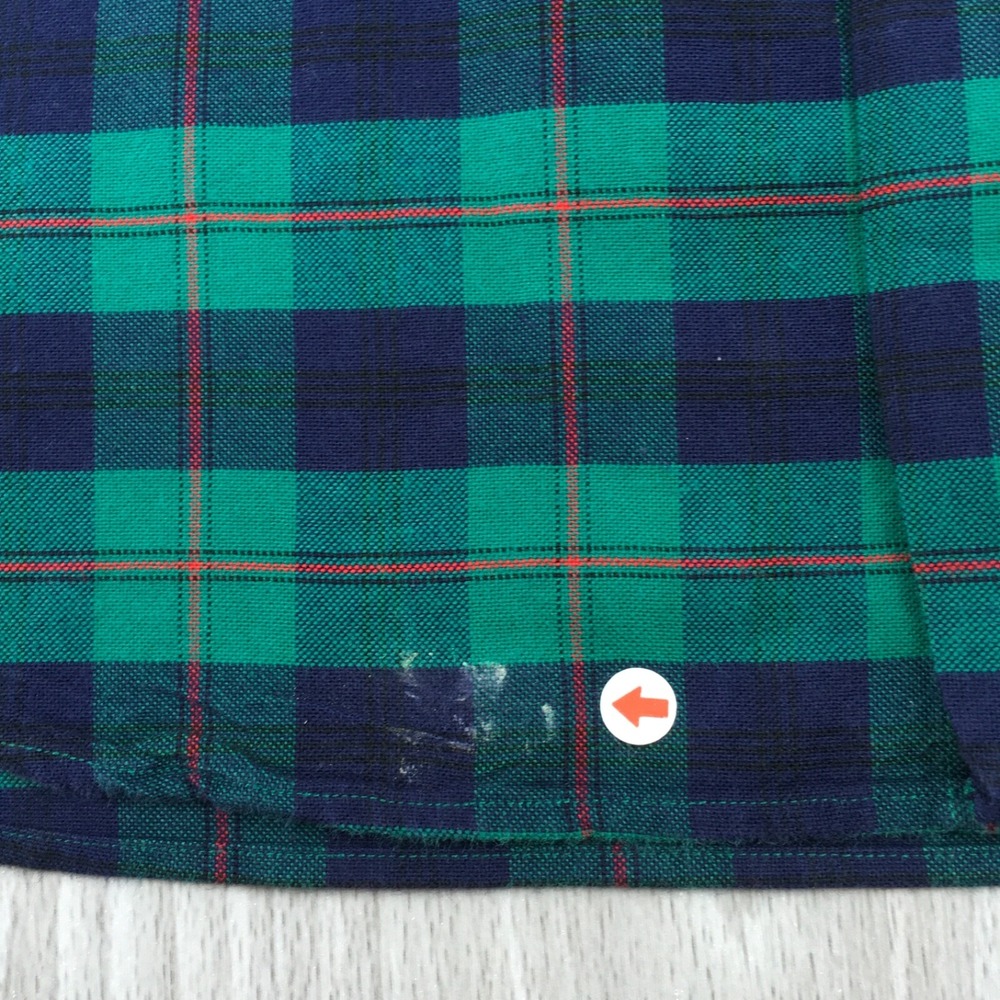 Lauren Ralph Lauren Mens Plaid Button Down Shirt Green Navy Blue Crest Size M - Picture 5 of 6